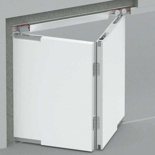 Top Hung Sliding Bi Fold Multi Fold Door Gear Track Kit - 3M - Bottom Aluminium Track