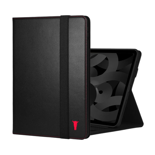 Apple iPad 11th Gen A16 / 10th Gen Leather Case - Black with Red Detail