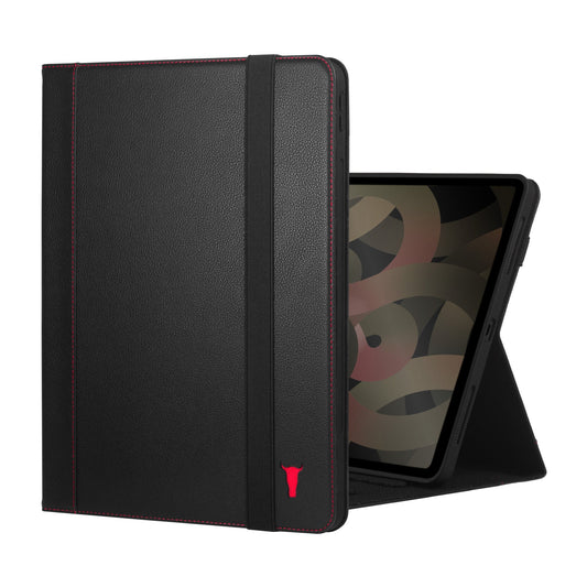 Apple iPad Air 13-inch Leather Case (M4 / M3 / M2) - Black with Red Detail