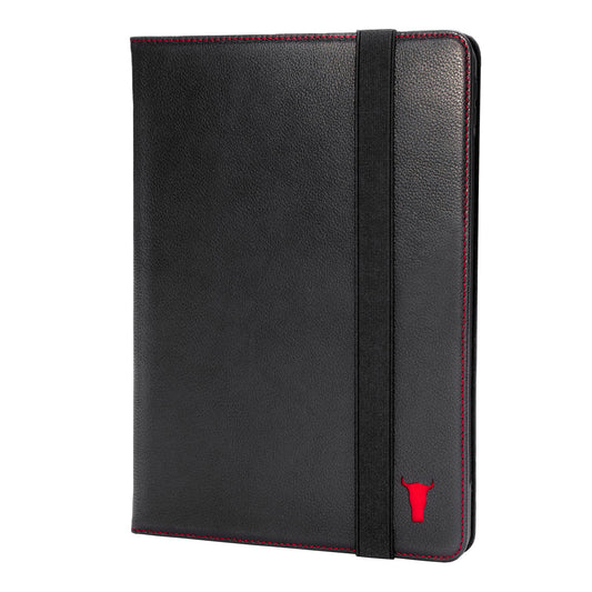 Apple iPad 10.2-inch Leather Case (9th / 8th / 7th Gen) - Black with Red Detail