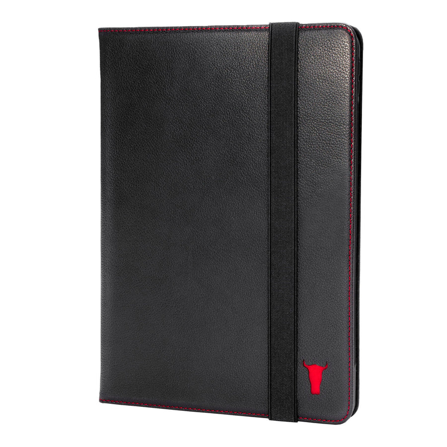 Apple iPad Air 10.9-inch Leather Case (5th & 4th Generation) - Black with Red Detail
