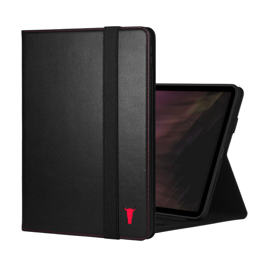 Apple iPad Pro 11-inch Leather Case (M5 2025 & M4 2024) - Black with Red Detail