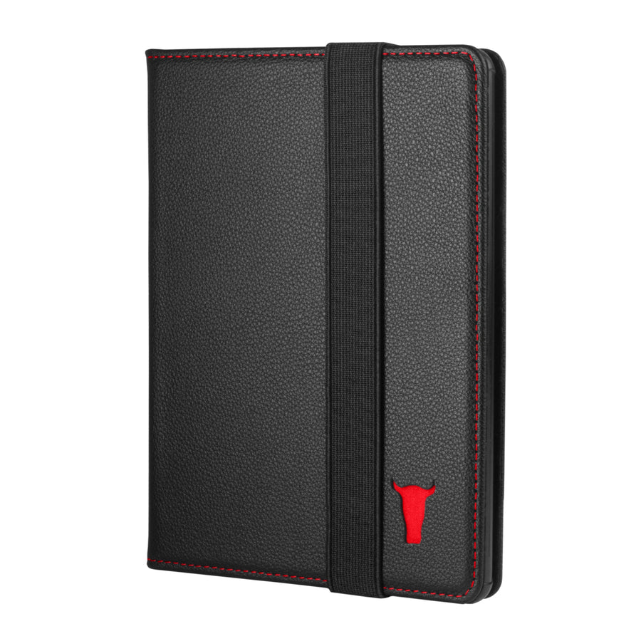 Kindle Paperwhite 11th Gen Leather Case (2021/2022/2023) - Black with Red Detail