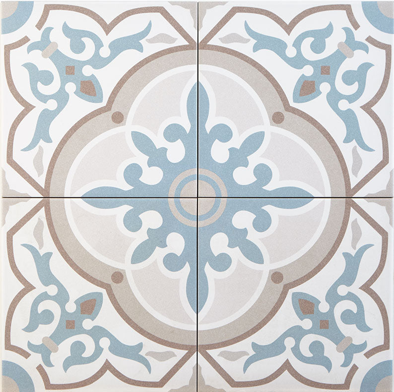 Zementoptik Fliesen Grau-Blau  – 20x20 cm