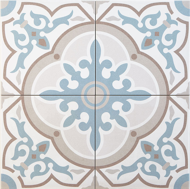 Zementoptik Fliesen Grau-Blau  – 20x20 cm