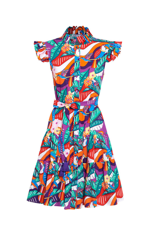 Tropicana Short Ruffle Dress - XS
