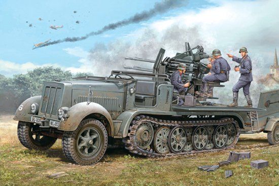 2 cm Flakvierling 38 Selbstfahrlafette (Sd.Kfz.7/1 early version)