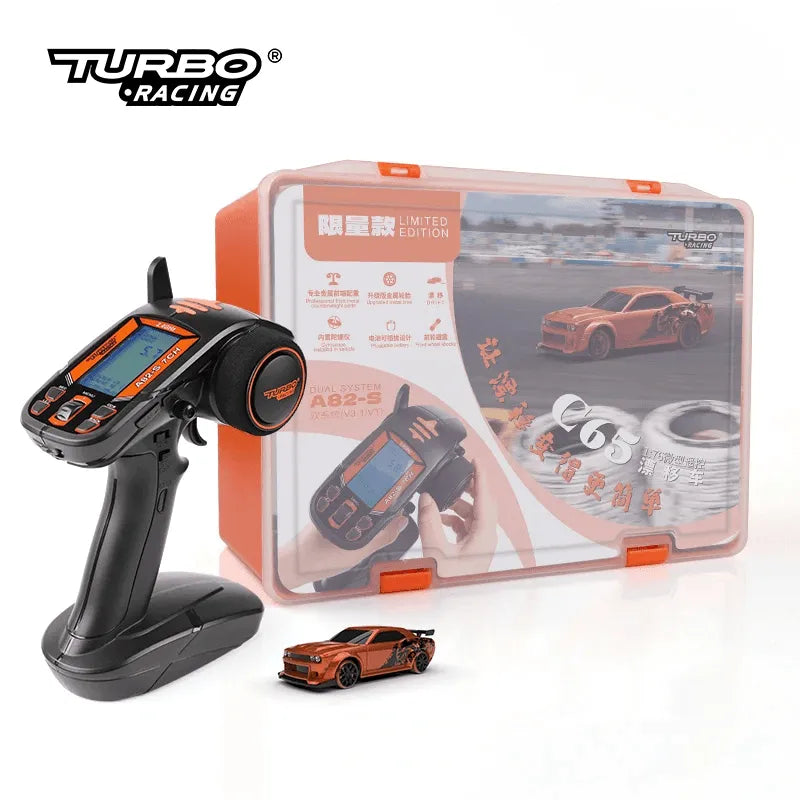 Turbo Racing C65 Limited Edition/ Standard Edition 1:76 Scale Full Proportional RTR RC Drift Car with Gyro - Limited Edition Orange