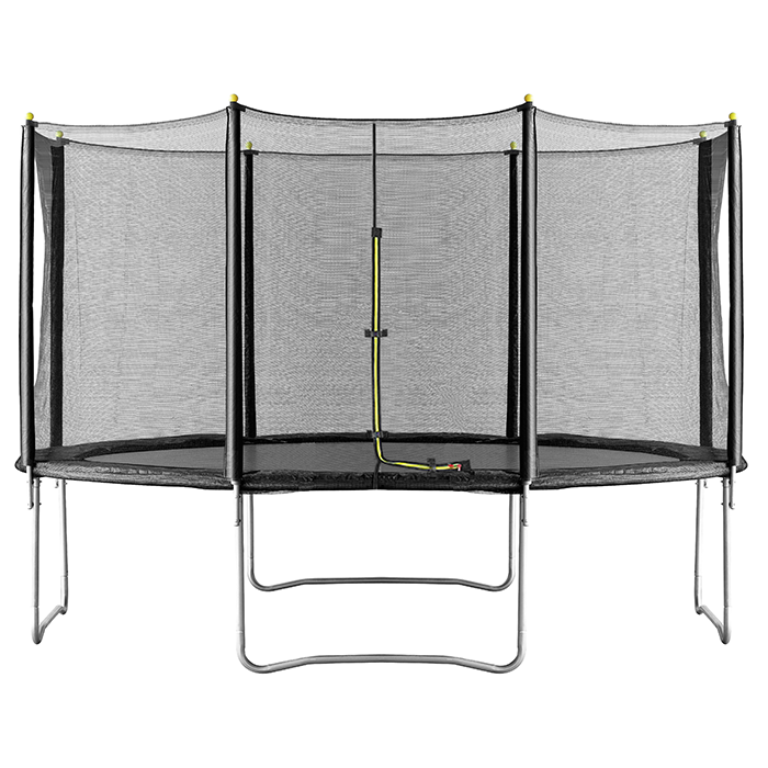Air Dog 14ft Trampoline + Safety Enclosure Black