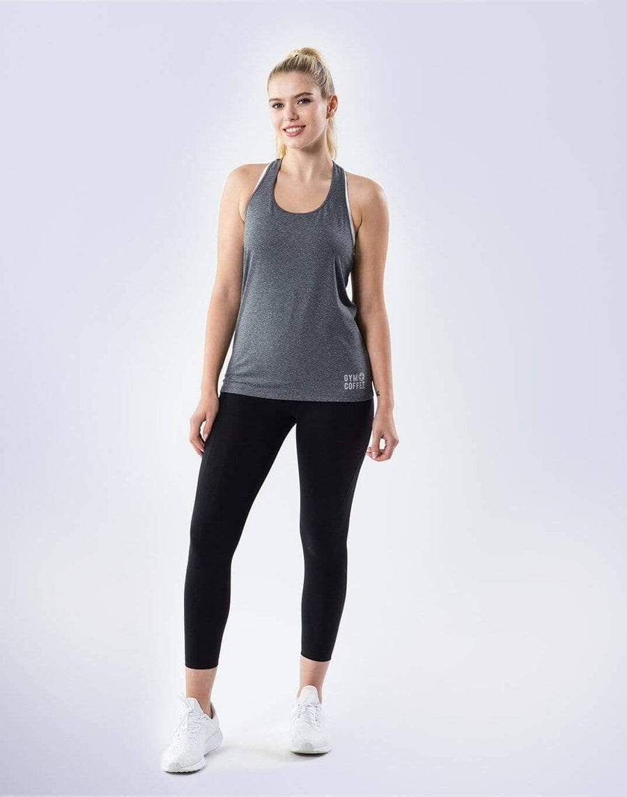 U-Stretch Tank - Heathered Black / X-Small