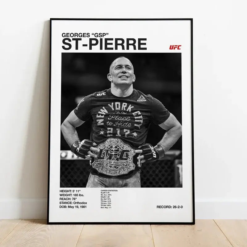 Monochrome UFC Canvas Prints - 10 / 50x70cm No Frame