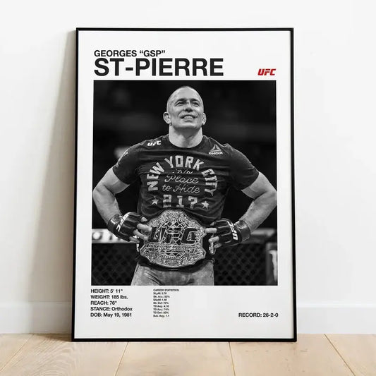 Monochrome UFC Canvas Prints - 10 / 50x70cm No Frame