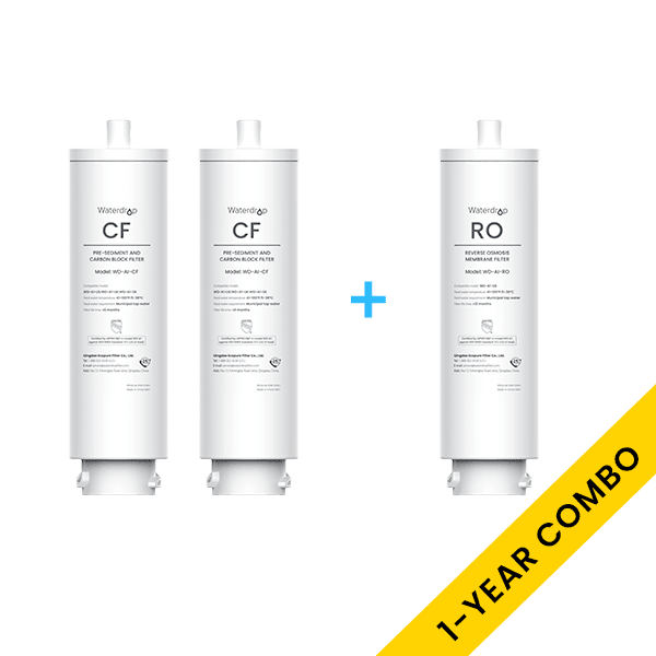 Waterdrop A1 RO Hot Cold Water System Replacement Filters - 1-YEAR COMBO
