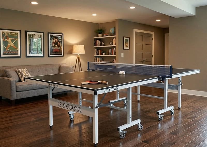 Air League Match Indoor Table Tennis Table Black