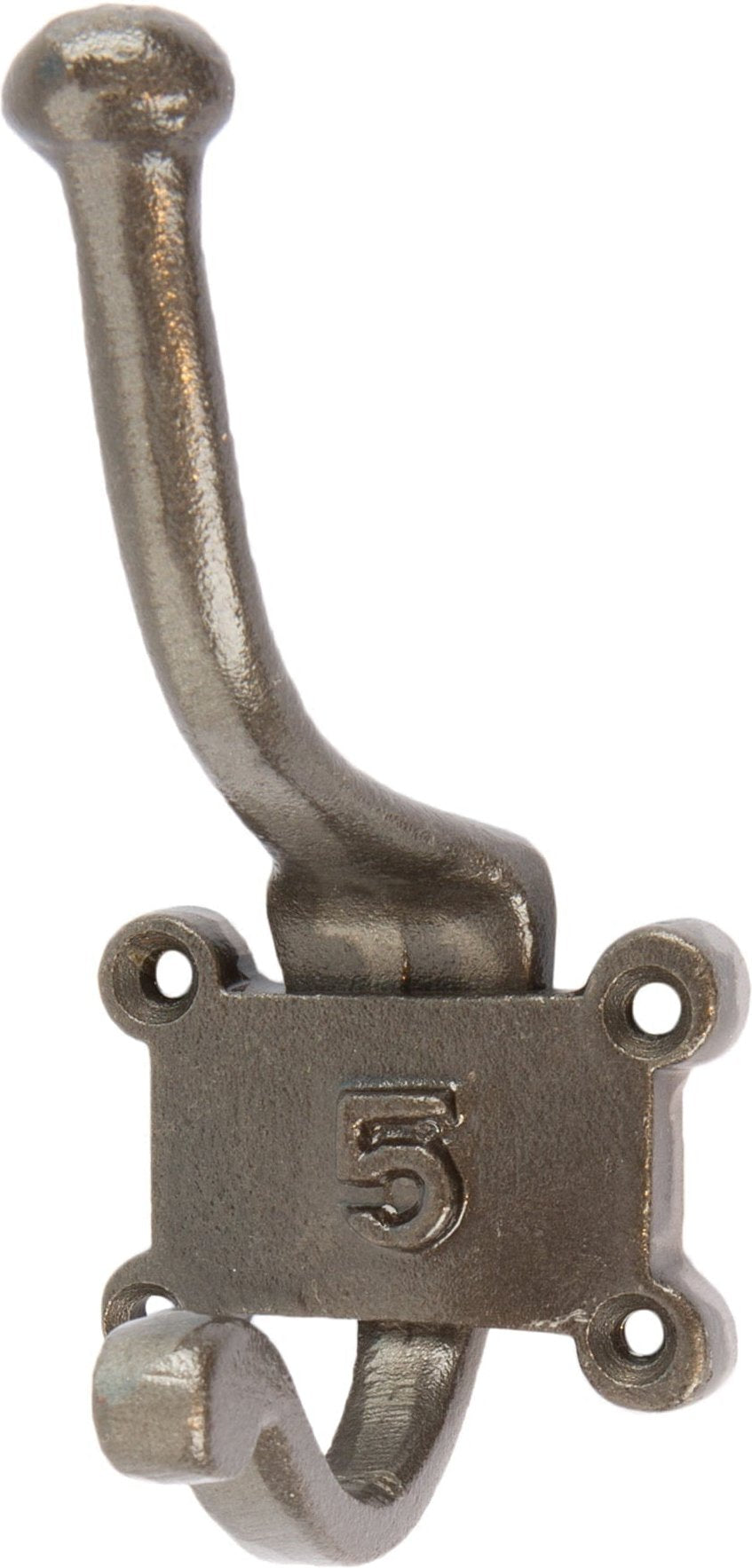 50mm x 115mm Grey Number 5 Hat & Coat Hook