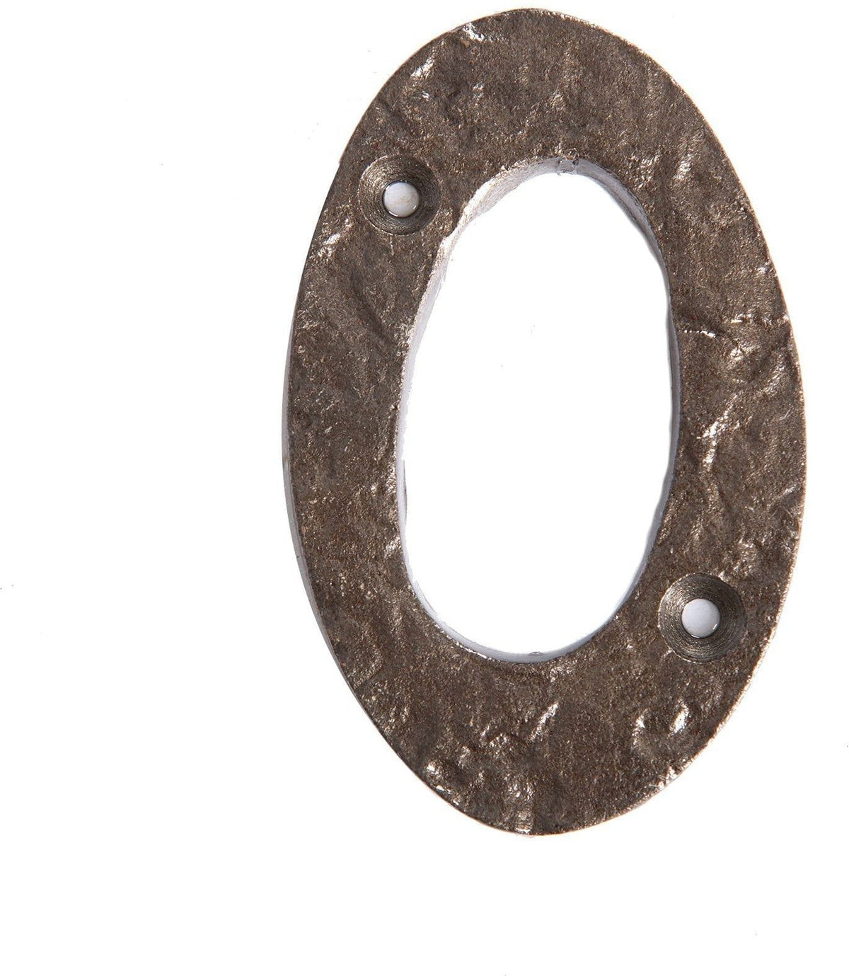 80mm Grey Rustic Iron House Number 0