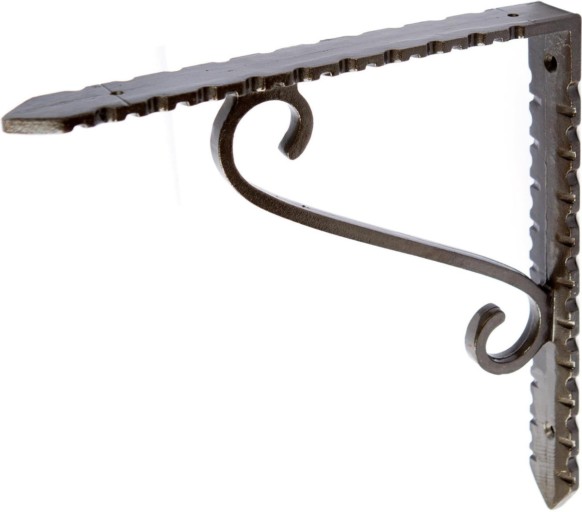 205mm Notched Scroll Iron Shelf Bracket