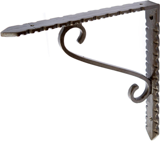 205mm Notched Scroll Iron Shelf Bracket
