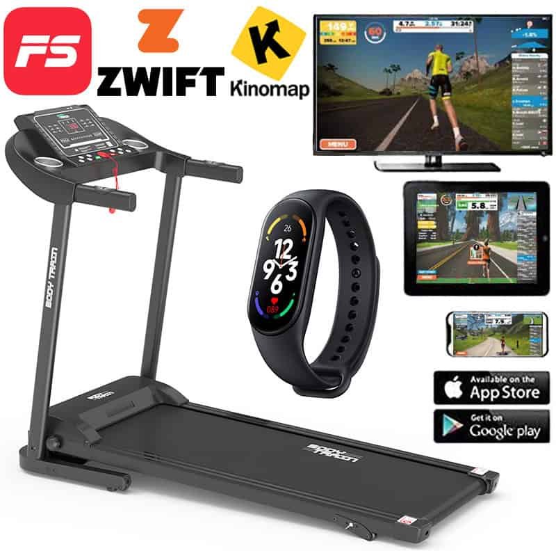 BodyTrain S105 Motorised Folding Bluetooth Treadmill