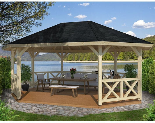 6x4.5m (20'x15') Palmako Betty Garden Pavilion - Luxury Gazebo