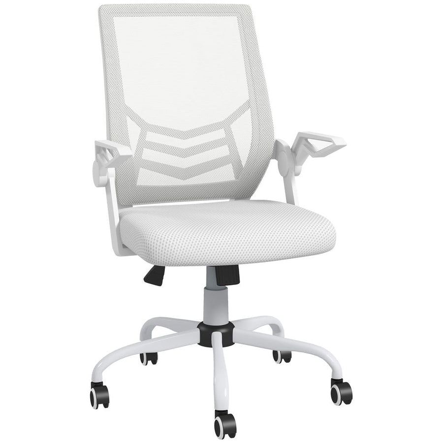 Vinsetto Mesh Swivel Office Chair Task Computer Chair w/ Lumbar Support, White