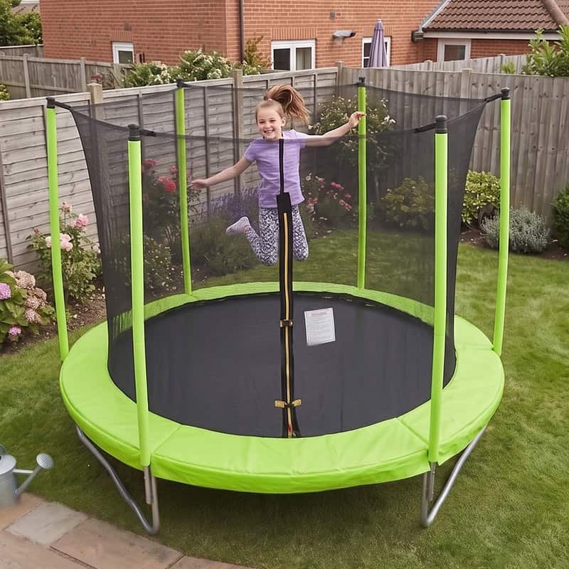 Air Dog 8ft Trampoline with Safety Enclosure and Ladder