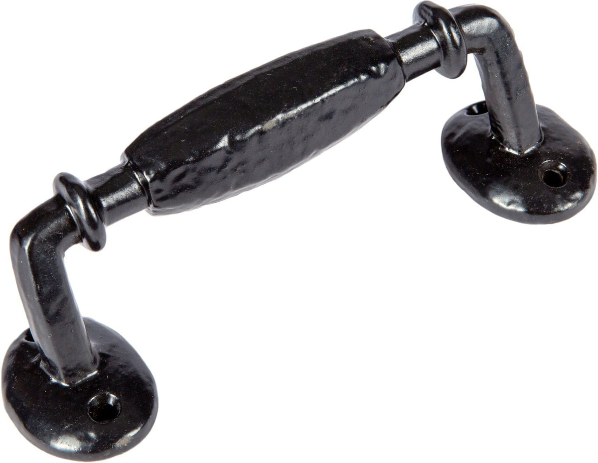 160mm Black Offset Wrought Iron Door Handle