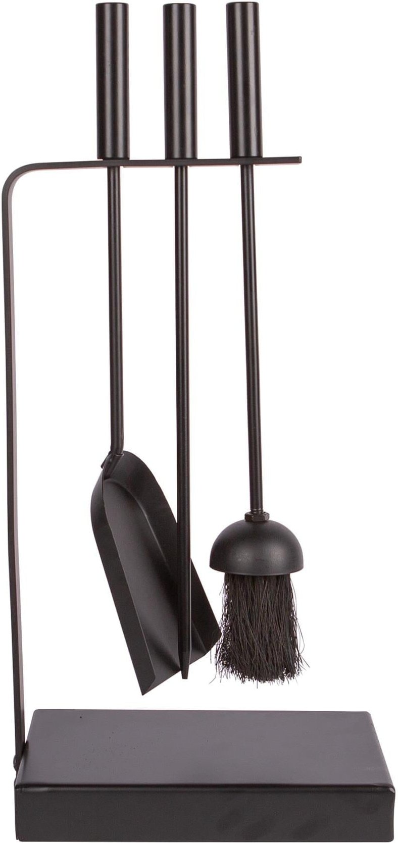 4pc Black 'Goodwood' Fireside Companion Set