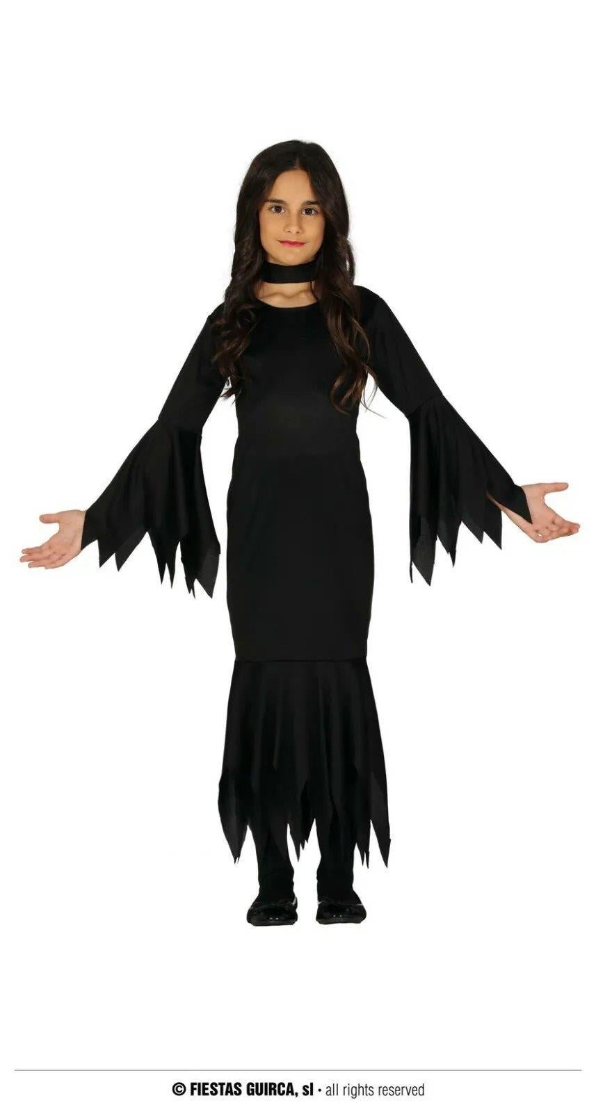 Child Morticia Halloween Addams Family Costume - 5-6 Years