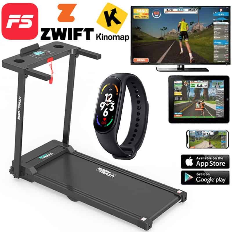 BodyTrain P80G Motorised Folding Bluetooth Treadmill