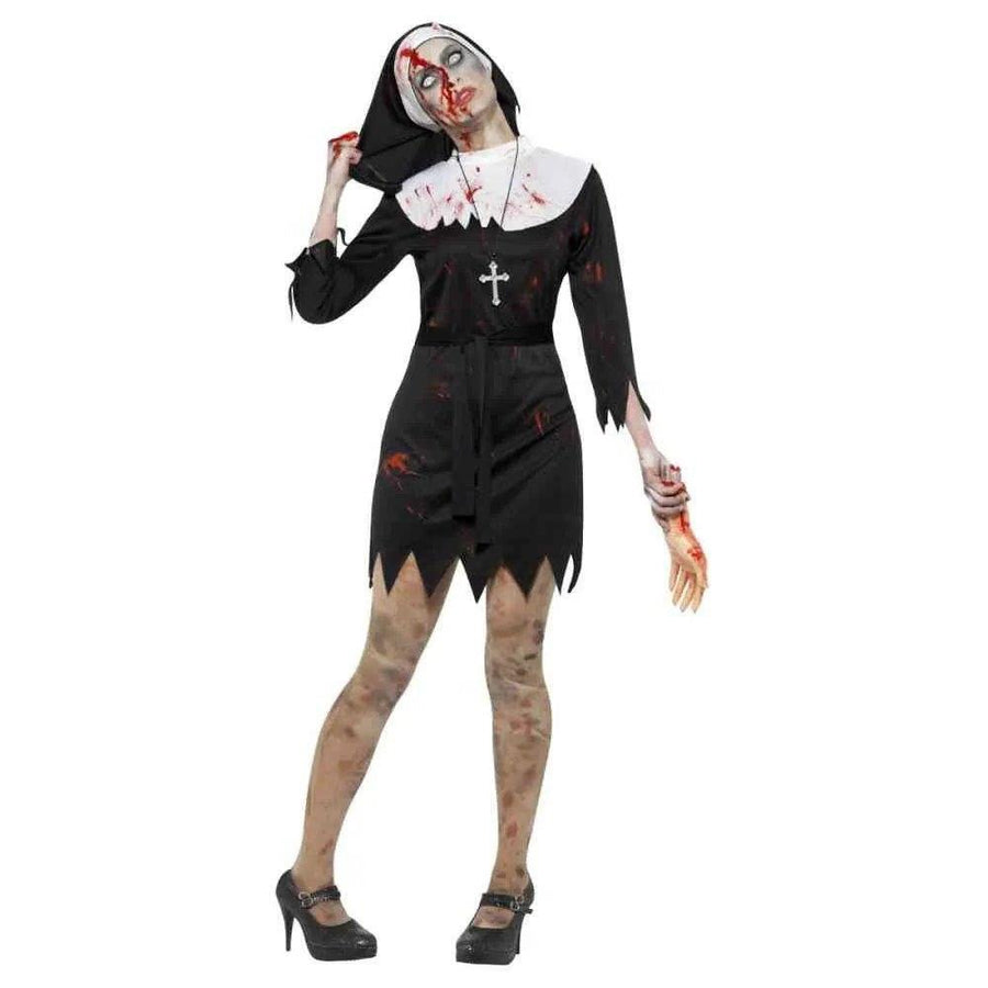 Women's Zombie Sister Nun Costume - XL