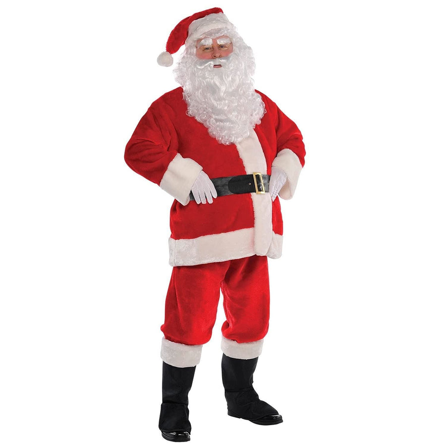Adults Plush Santa Suit Christmas Costume - M/L