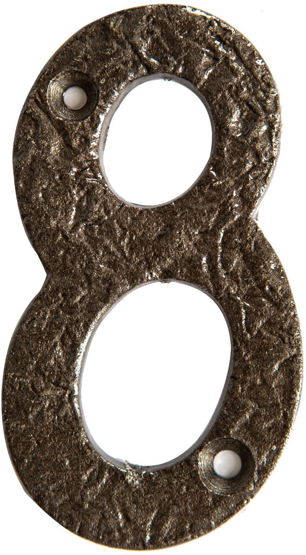 80mm Grey Rustic Iron House Number 8