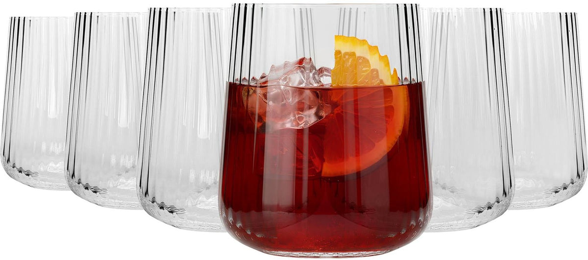 500ml Chelsea Optic Crystal Tumbler Glasses - Pack of 6