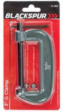 Grey 3" (75mm) Steel G-Clamp