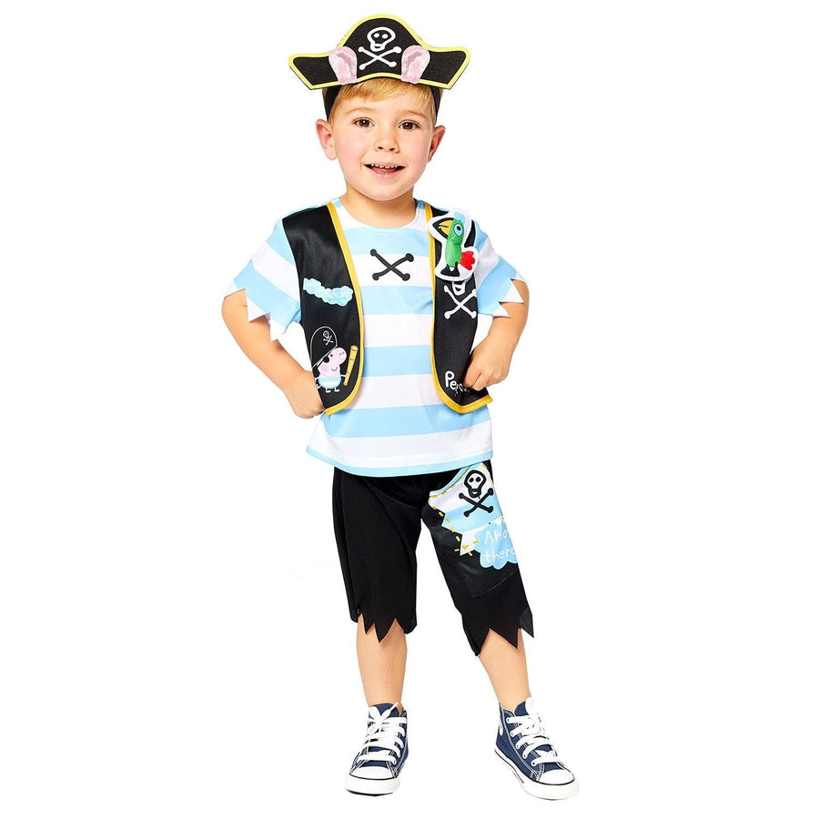 Child Peppa Pig George Pirate Costume - 12-24 months