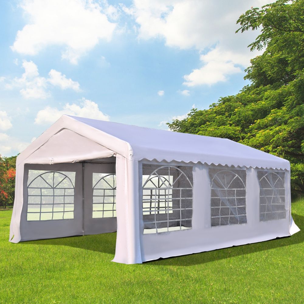 Gazebo Marquee Party Tent, Steel Frame-White