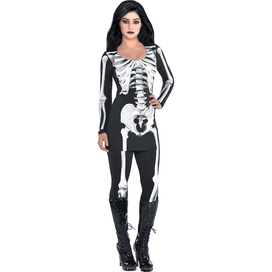 Women's Skeleton Bare Bones Halloween Costume - S