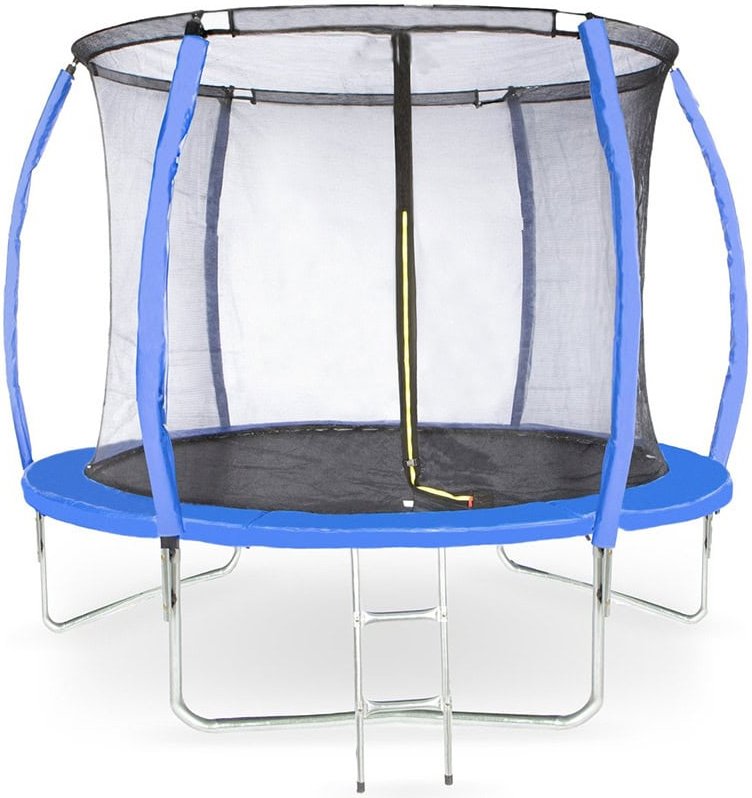 Big Foot Amigo 8ft Trampoline with Enclosure Free Shoe Tidy & Ladder – Blue