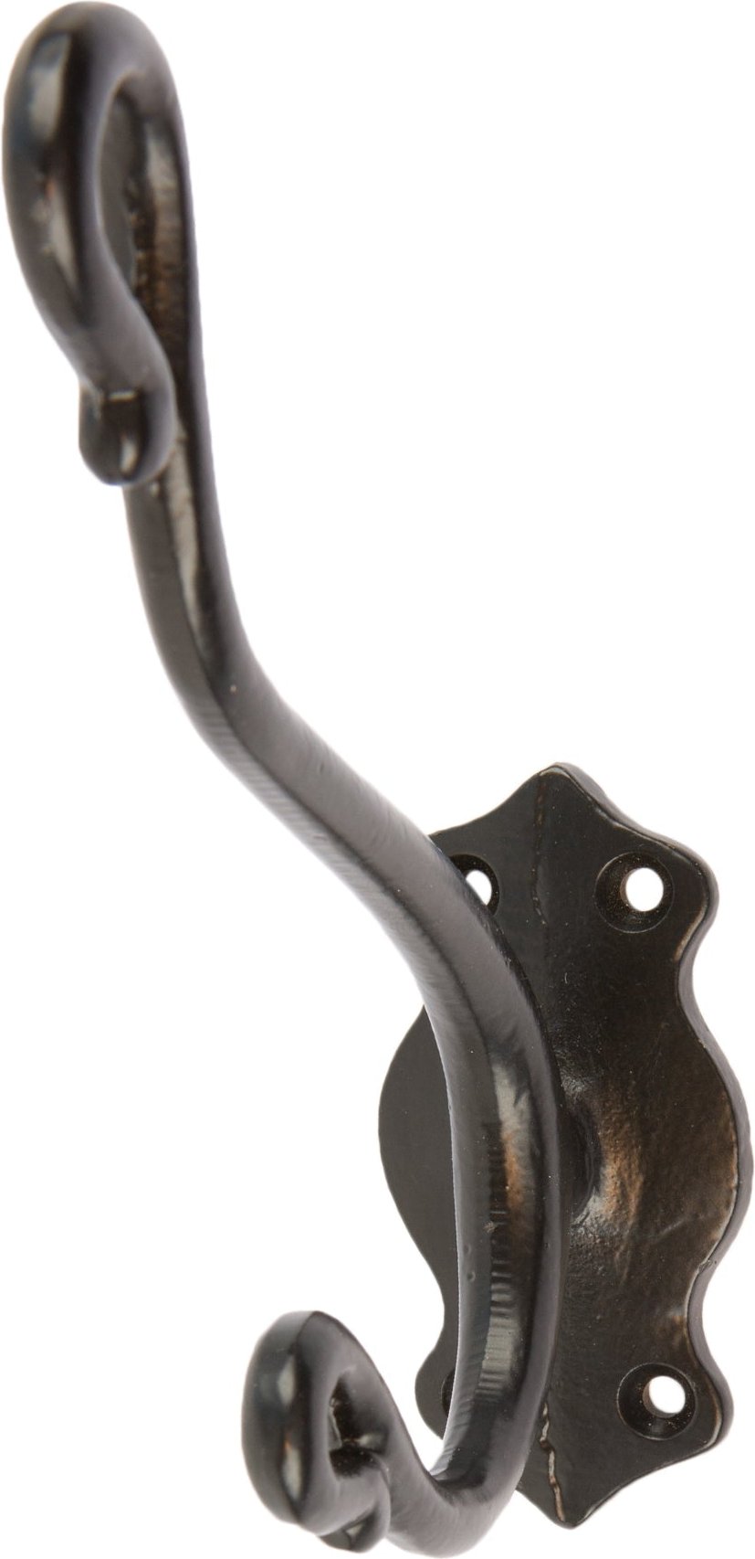40mm x 140mm Black Curly Hat & Coat Hook