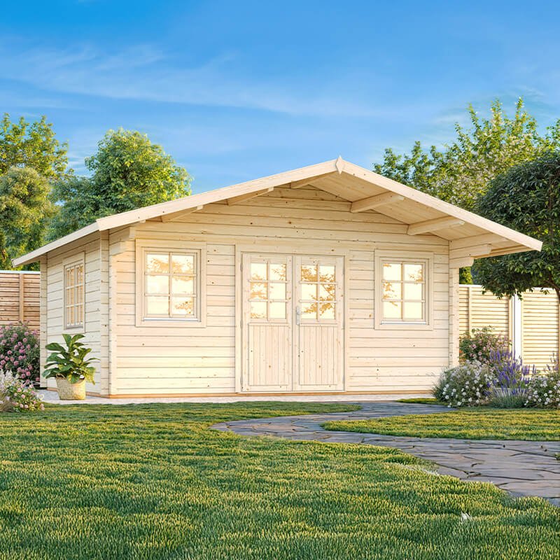 Palmako Helena 5.4m x 5.4m Log Cabin Garden Building (70mm)