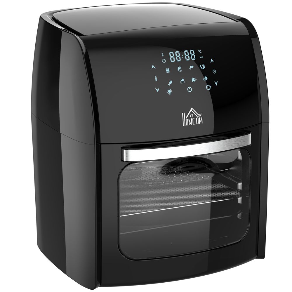 HOMCOM 12L 8 in 1 Digital Air Fryer Oven with Roast, Bake, Dehydrate, 8 Preset Modes, Rapid Air Circulation, Timer, Inner Light, Memory Function,