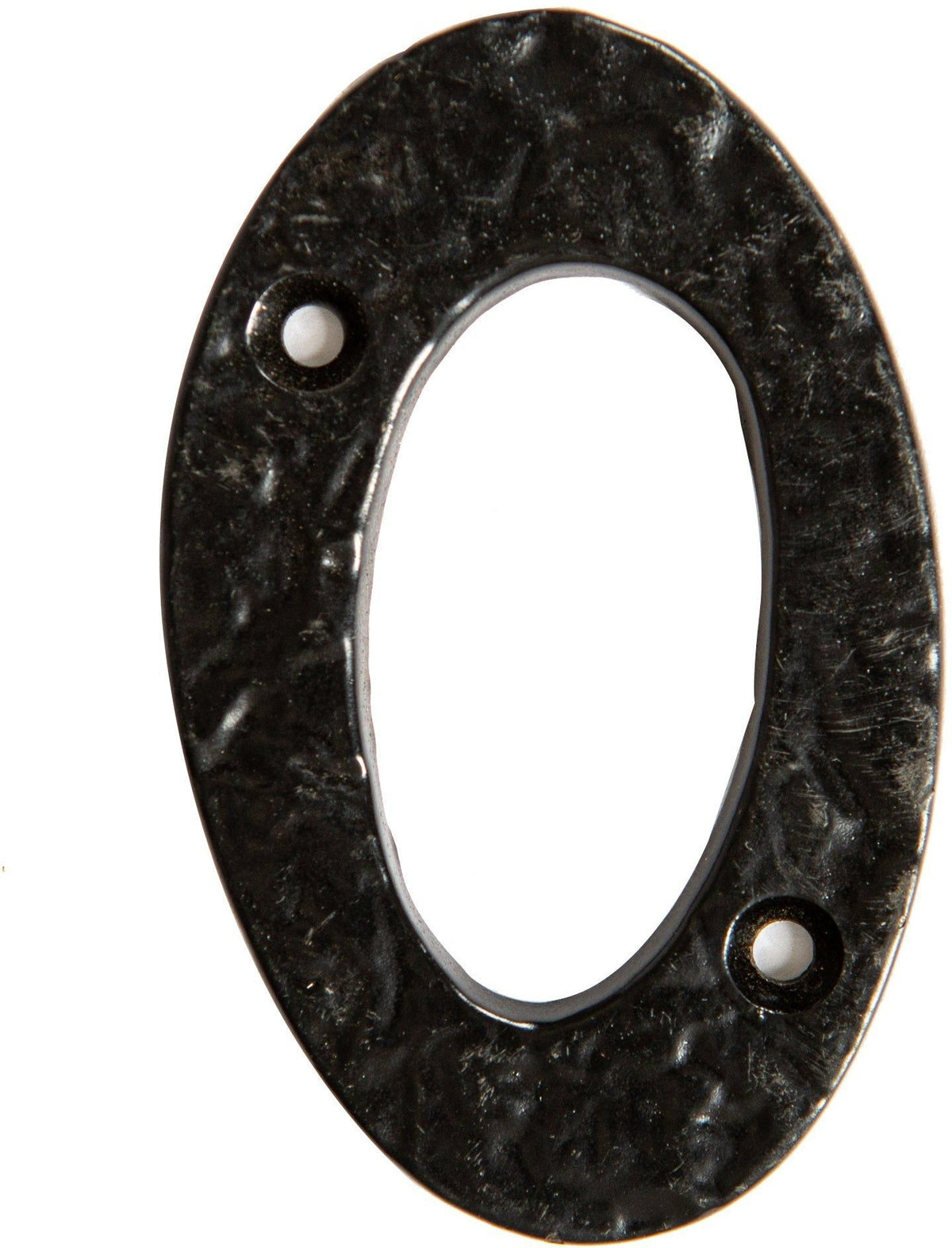 80mm Black Rustic Iron House Number 0