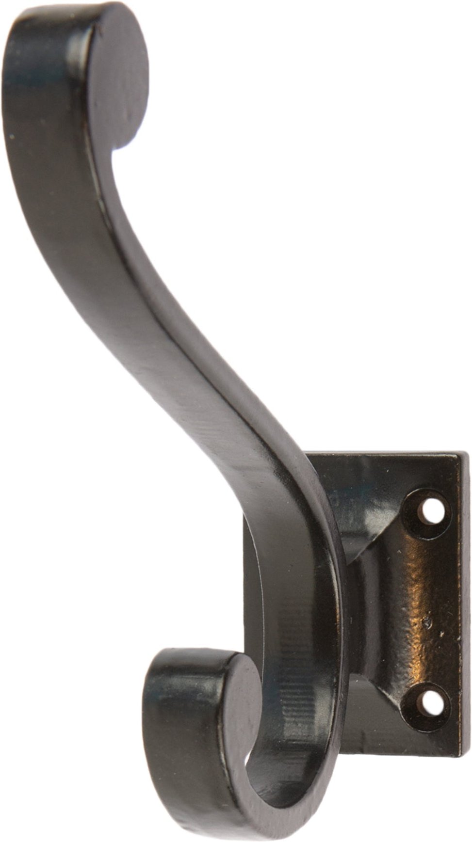 35mm x 105mm Black Square Back Hat & Coat Hook