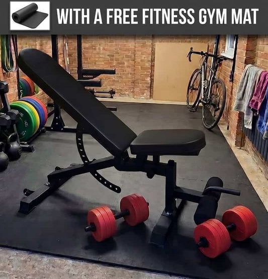 Ironman Professional Weight Training Bench & 32kg Dumbbell Set