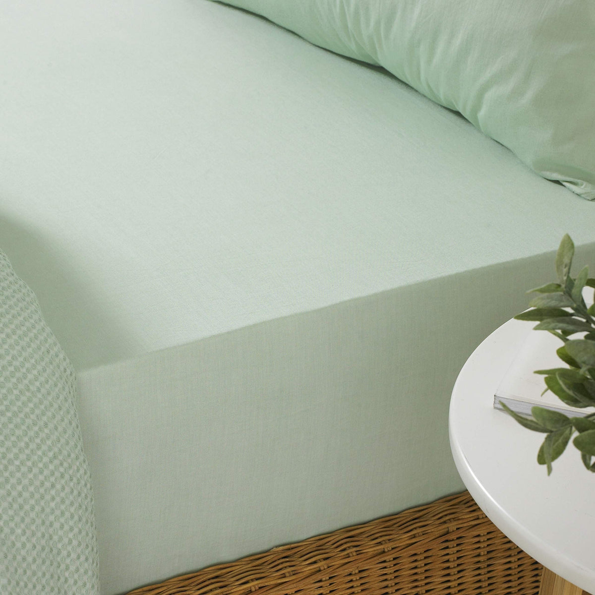 The Linen Yard Stonewash Fitted Sheet - Super King