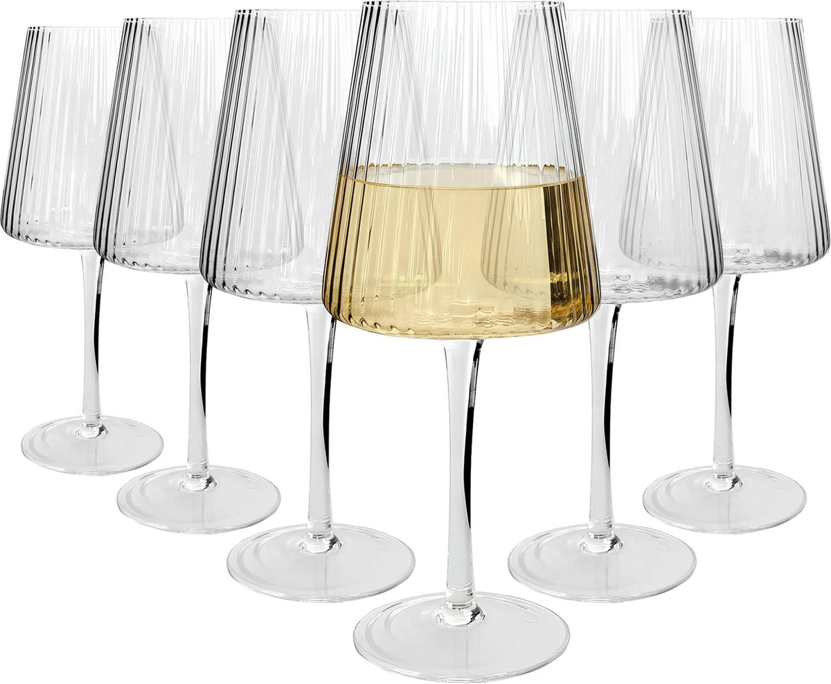 480ml Chelsea Optic Crystal White Wine Glasses - Pack of 6