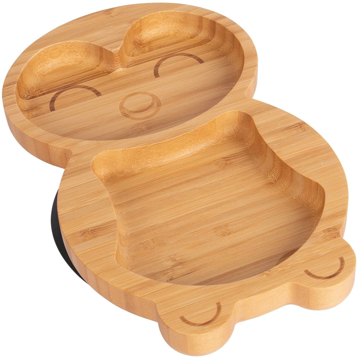 Pickles The Penguin Bamboo Suction Plate - Black