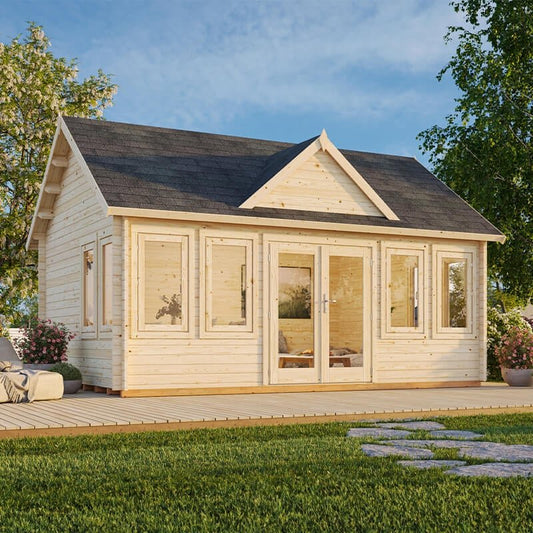 Palmako Claudia 5.4m x 3.9m Log Cabin Garden Room (44mm)