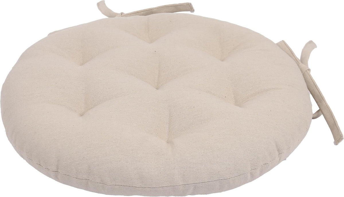 Round Seat Pad - 40 x 40cm - Natural